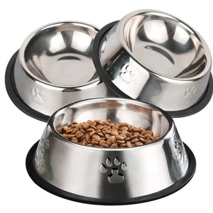 Comedouro e Bebedouro Inox para Pet, Gato, Cachorro e Diversos Tamanhos!